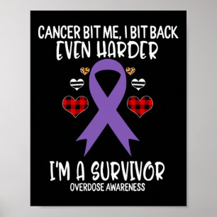 Poster Overdose Bit Me I Bit Harder Je suis Survivor Laur