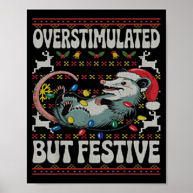 Poster Overstimulated But Festive Ossum Christmas Ugly Sw (Devant)