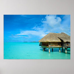 Poster Overwater bungalow on Bora Bora