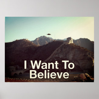 Poster OVNI au-dessus de la Grande Muraille de Chine