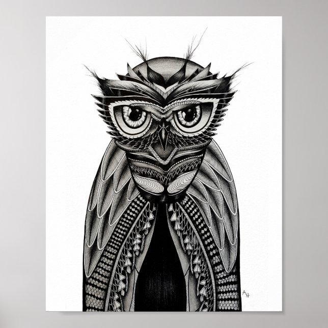 Poster Owl Art (Devant)