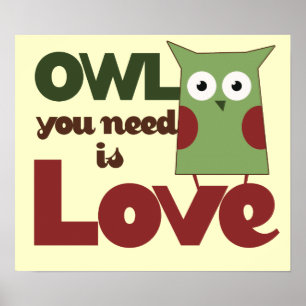 Poster Owl Love