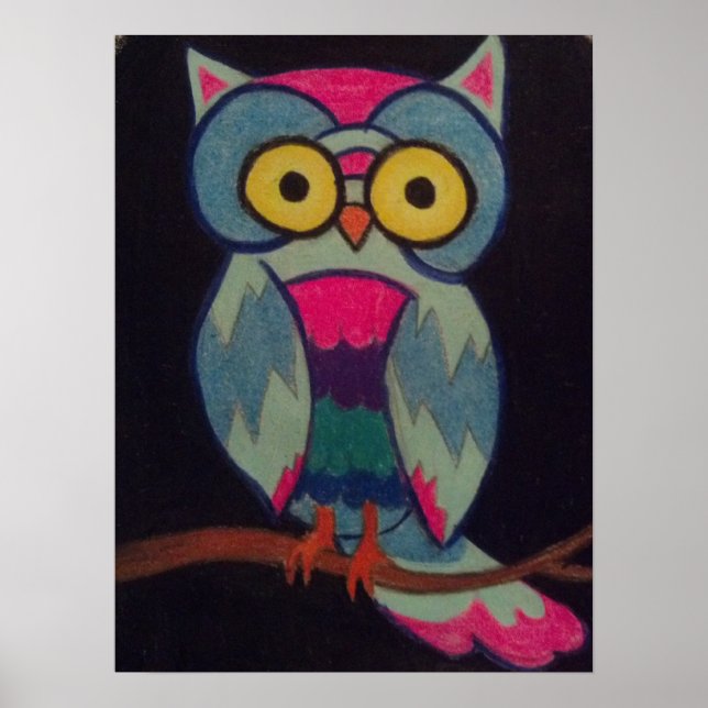 Poster Owl on Branch (Front)