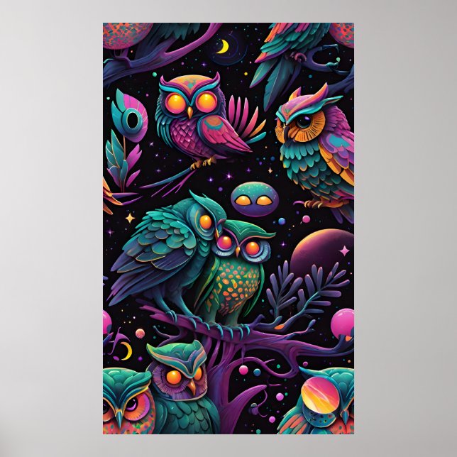 Poster Owls of a Feather (Devant)