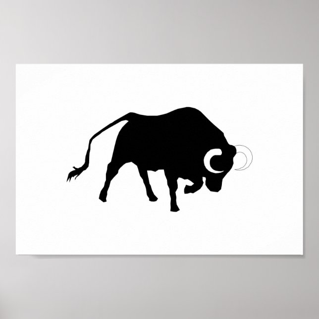 Poster OX, moggy, bétail, vache, tauromachie, corrida, co (Devant)