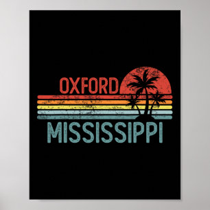 Poster Oxford Mississippi Drôle Usa Ville Voyage Maison R