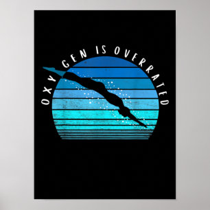 Poster Oxygen Est Surévalué Les Cadeaux De Nage Coach De