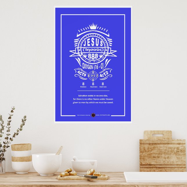 Poster Oxygène Jésus 888 (Cuisine)