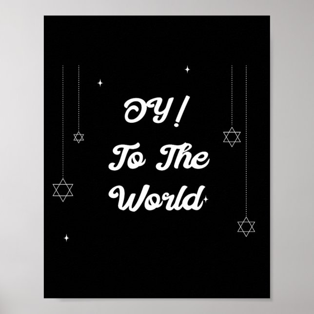 Poster Oy! To The World Funny Hannukah Gift  (Devant)