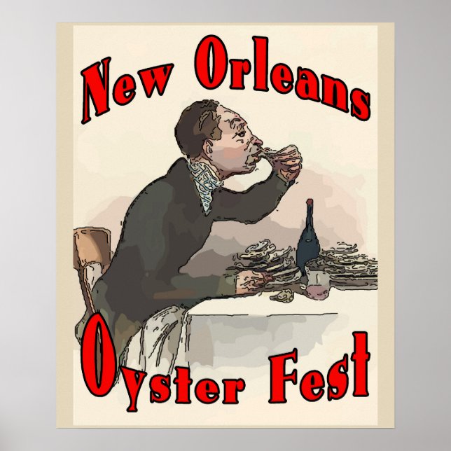 Poster Oyster Festival, La Nouvelle-Orléans, LA (Devant)