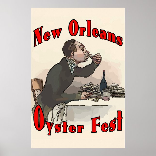 Poster Oyster Festival, La Nouvelle-Orléans, LA (Devant)