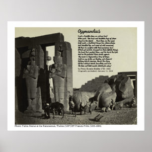 Poster Ozymandias et Statue tombée au Ramesseum