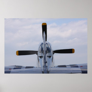 Poster P51 Mustang prêt pour le vol