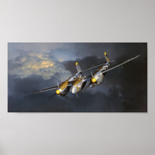 Poster P-38 Lightning Jack Fellows Art