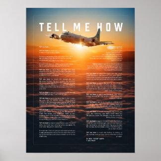 Poster P-3 Orion avec Tell Me How ode vol