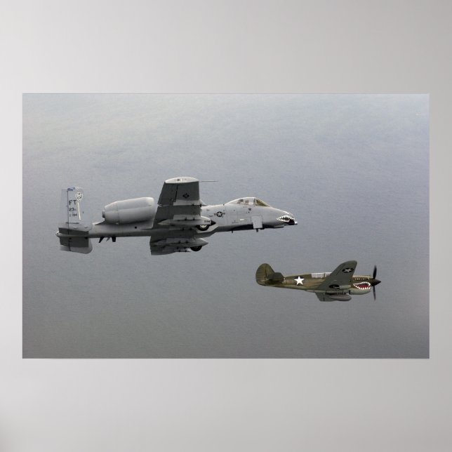 Poster P-40 Tomahawk et A-10 Warthog (Devant)