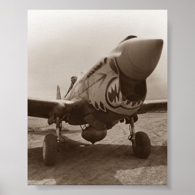 Poster P-40 Warhawk - Guerre mondiale 2 (Devant)