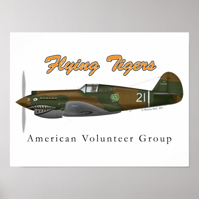Poster P-40B_AVG "Flying Tigers" (Devant)