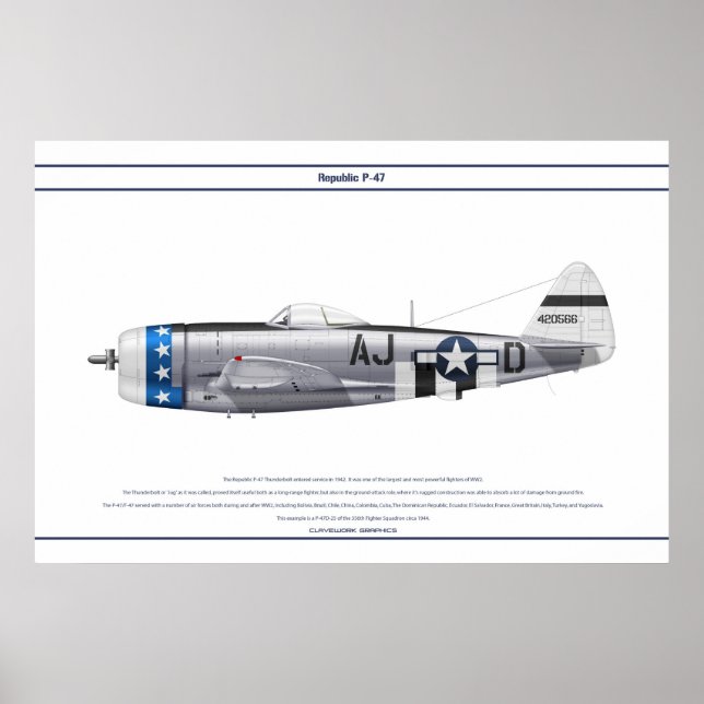 POSTER P-47D 356FS USAAF (Devant)