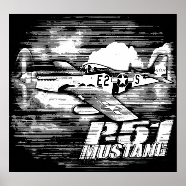 Poster P-51 Mustang (Devant)