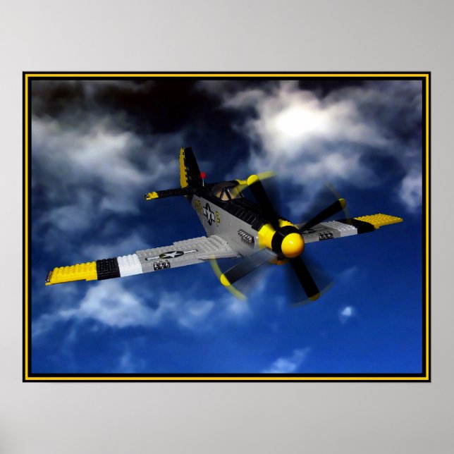 Poster P 51 Mustang (Devant)