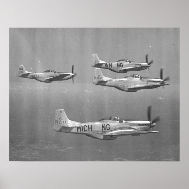 Poster P-51 Mustangs (Devant)