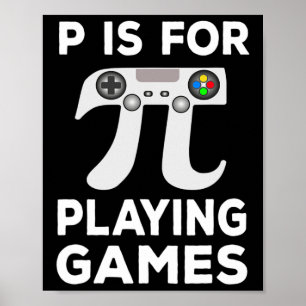 Poster P Est Pour Jouer Jeux Pi Math Symbole École Garçon