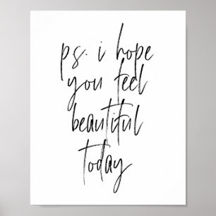 Poster P.S. J'espère que vous vous sentez beau aujourd'hu