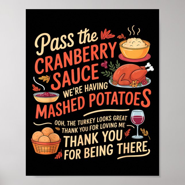 Poster P The Cranberry Sauce Funny Thanksgiving  (Devant)