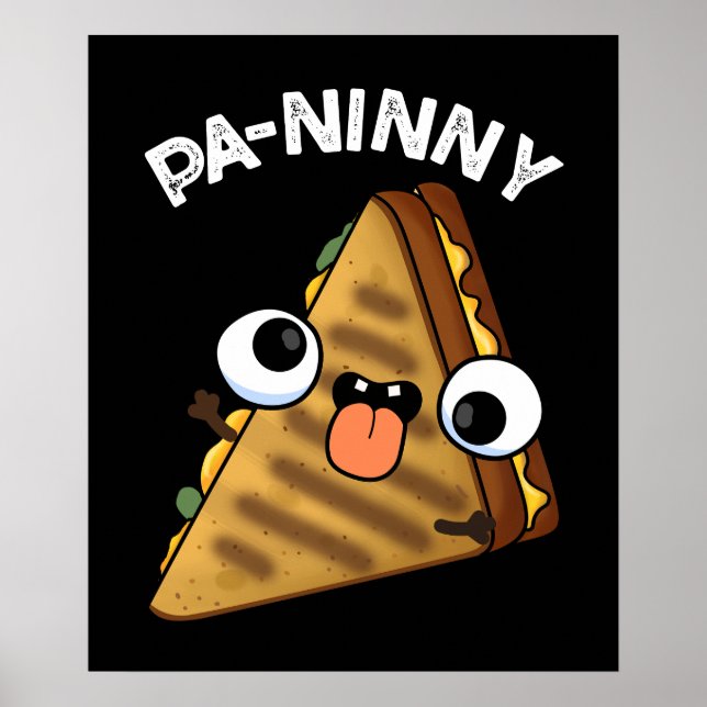 Poster Pa-ninny Funny Panini Pun Dark BG (Devant)