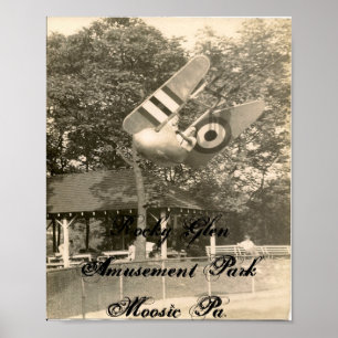 Poster PA rocheuse de Moosic de parc d'attractions de