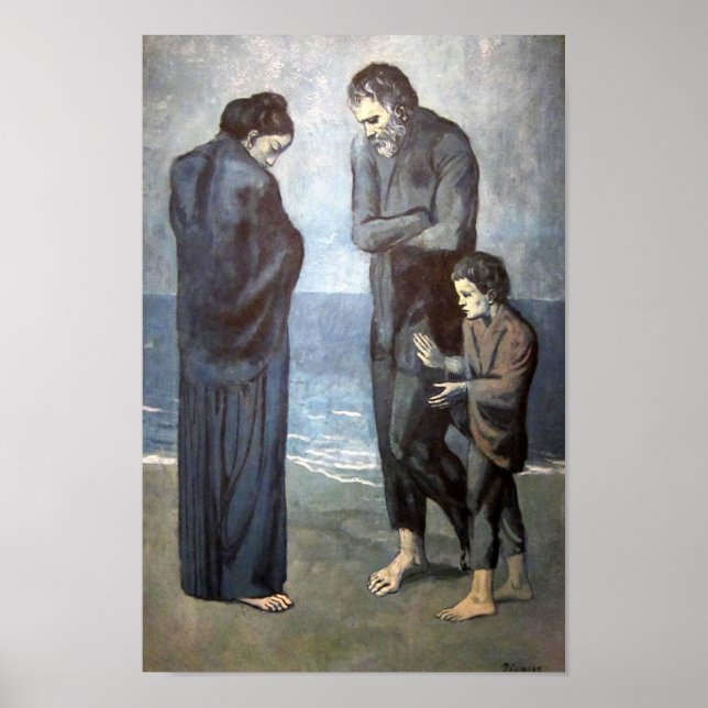 Poster Pablo Picasso - La tragédie, 1903 (Devant)