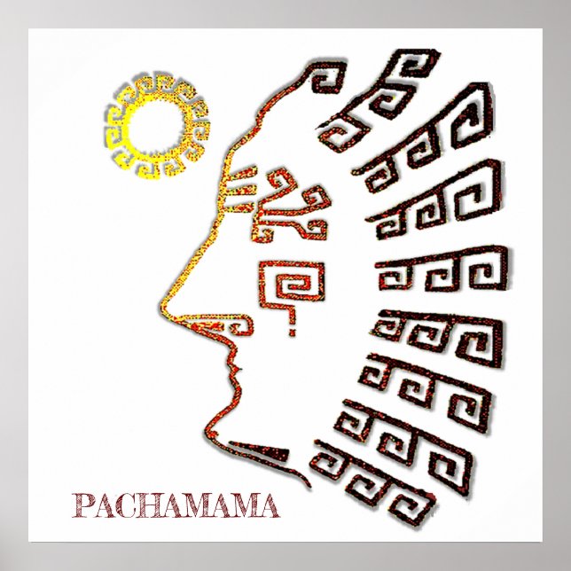 Poster Pachamama Machu_Picchu Silhouette (Devant)