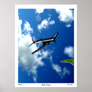 Poster Pacific Corsair au-dessus de Saipan.