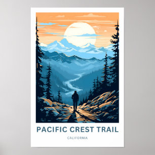 Poster Pacific Crest Trail California Travel Print