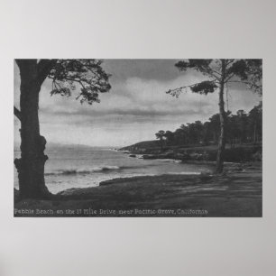 Poster Pacific Grove, CA - Pebble Beach sur 17 miles (17,