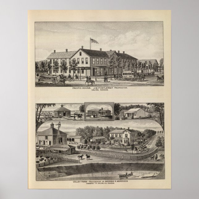 Poster Pacific House, Salina Valley Farm, Kansas (Devant)
