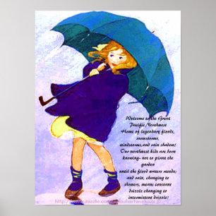 Poster " Pacific Northwest Rain Shadow Girl"