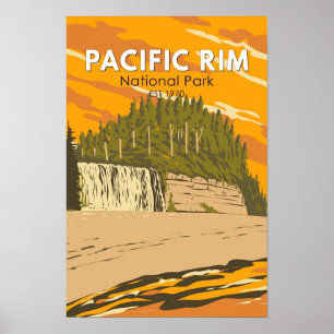 Poster Pacific Rim National Park Reserve Voyage Vintage