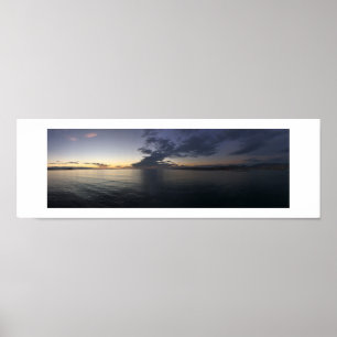 Poster Pacific Sunset Panoramic Color Photographie
