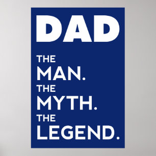 Poster PAD, L'Homme, Le Mythe, La Légende, version bleue
