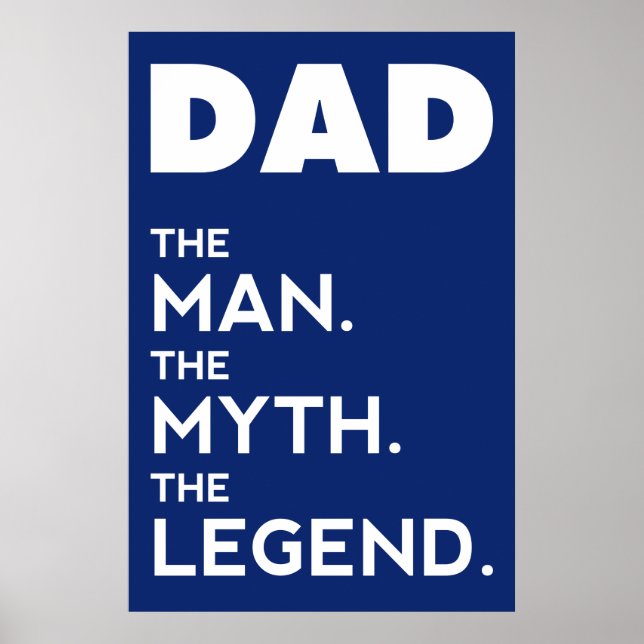 Poster PAD, L'Homme, Le Mythe, La Légende, version bleue (Devant)