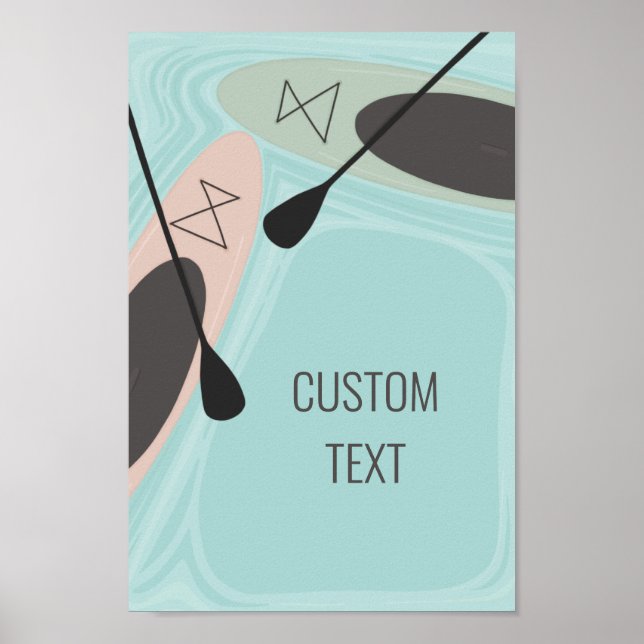 Poster Paddleboards Aventures Conception personnalisée (Devant)