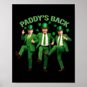 Poster Paddy's Back Trump Dancing Jour de la Saint Patric