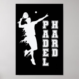 Poster Padel Hard Tennis Sport und Ball
