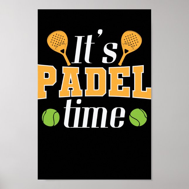 Poster Padel Time Tennis Sport (Devant)