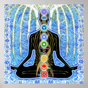 Poster Padma Bleu Arabesque