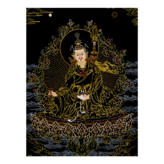 Poster Padmasambhava Guru Rinpoché Bouddhiste Thangka