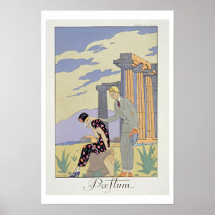 Poster Paestum, 1924 (tirage pochoir)
