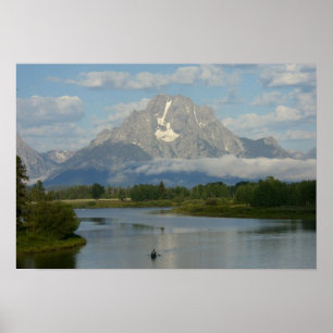 Poster Pagaie dans le parc national de Grand Teton